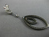 LARGE 1.88CT WHITE & CHOCOLATE FANCY DIAMOND 14KT WHITE GOLD 3D HANGING EARRINGS