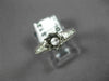 ESTATE .30CT DIAMOND 18KT WHITE GOLD 3D ROUND SEMI MOUNT ENGAGEMENT RING #8990