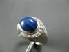 4.6CT DIAMOND & AAA STAR SAPPHIRE 14KT WHITE GOLD MATTE & SHINY MENS RING #27687