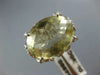 ESTATE WIDE 8.90CT DIAMOND & AAA YELLOW TOPAZ 18K WHITE GOLD FILIGREE RING #2303