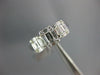 .57CT DIAMOND 18KT WHITE GOLD 3D ROUND & BAGUETTE CLUSTER SQUARE ENGAGEMENT RING