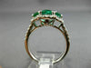 ESTATE WIDE 3.07CT DIAMOND AAA EMERALD & RUBY 14K WHITE GOLD 3D ANNIVERSARY RING