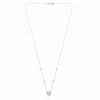 ESTATE .44CT DIAMOND 14KT WHITE GOLD 3D CLASSIC FLOWER BY THE YARD LOVE NECKLACE