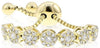 .30CT DIAMOND 14KT YELLOW GOLD MULTI FLOWER CLUSTER FLEXIBLE ADJUSTABLE FUN RING