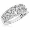 ESTATE WIDE 1.60CT DIAMOND 14KT WHITE GOLD MULTI ROW INVISIBLE ANNIVERSARY RING