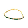 ESTATE 2.5CT DIAMOND & AAA EMERALD 14KT YELLOW GOLD 3D CLASSIC TENNIS BRACELET