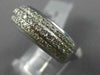 ESTATE WIDE .75CT DIAMOND 14K WHITE GOLD 3D 3 ROW SEMI ETERNITY ANNIVERSARY RING