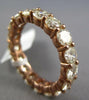 LARGE 3.50CT DIAMOND 18KT ROSE GOLD ROUND ETERNITY SHARE PRONG ANNIVERSARY RING