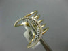 ESTATE LARGE .39CT ROUND DIAMOND 18KT ROSE GOLD CLASSIC MOON MULTI ROW FUN RING