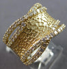 ESTATE WIDE 1.0CT DIAMOND 14KT YELLOW GOLD ROUND CRISS CROSS NUGGET DESIGN RING