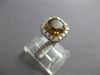WIDE 1.72CT WHITE & CHOCOLATE FANCY DIAMOND 18K 2 TONE GOLD ROUND SOLITAIRE RING