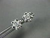 ANTIQUE .14CT DIAMOND 14KT WHITE GOLD SOLITAIRE FLOWER EARRINGS BEAUTIFUL! #4210