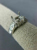 ESTATE 1.28CT DIAMOND 14KT WHITE GOLD 7 STONE SEMI MOUNT ENGAGEMENT RING #16313