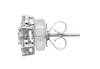 LARGE 1.52CT DIAMOND 18KT WHITE GOLD 3D ROUND CLASSIC FLOWER STAR STUD EARRINGS