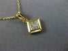 ESTATE .20CT PRINCESS DIAMOND 14KT YELLOW GOLD 3D SQUARE INVISIBLE PENDANT 25930