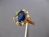 1.31CT DIAMOND & AAA SAPPHIRE 14KT YELLOW GOLD OVAL & ROUND FLOWER RING #27369