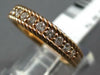 .32CT DIAMOND 14KT ROSE GOLD 3D FILIGREE MILGRAIN SEMI ETERNITY ANNIVERSARY RING