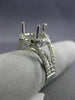 ESTATE LARGE 1.26CT DIAMOND 14K WHITE GOLD PEAR SHAPE SEMI MOUNT ENGAGEMENT RING