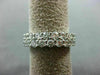 WIDE 4.4CT ROUND DIAMOND 14K WHITE GOLD DOUBLE ETERNITY WEDDING ANNIVERSARY RING