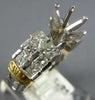 ESTATE 1.04CT DIAMOND 14KT WHITE GOLD PRINCESS ROUND SEMI MOUNT ENGAGEMENT RING