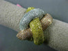 EXTRA LARGE 2.18CT MULTI COLOR DIAMOND 18KT TRI COLOR GOLD 3D CRISS CROSS RING