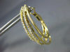 ESTATE WIDE .65CT DIAMOND 18KT YELLOW GOLD 3D CRISS CROSS OVAL CLIP ON EARRINGS