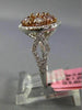 ESTATE LARGE 1.69CT MULTI COLOR DIAMOND 18KT WHITE ROSE GOLD FILIGREE ROUND RING