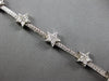 1.25CT DIAMOND 14KT WHITE GOLD 3D ROUND MULTI STAR BY THE YARD TENNIS BRACELET