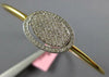 WIDE .97CT DIAMOND 14KT ROSE GOLD 3D LOVE KNOT OVAL FLEXIBLE FUN BANGLE BRACELET