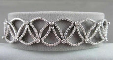ANTIQUE 4.01CTW WIDE FILIGREE 14KT DIAMOND TRIANGLE BRACELET AMAZING!!!!