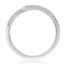 ESTATE .12CT DIAMOND 14KT WHITE GOLD THREE ROW TENSION CRISS CROSS FUN LOVE RING