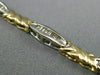 ESTATE 1.20CT BAGUETTE CUT DIAMOND 14KT WHITE & YELLOW GOLD 3D BRACELET #20747