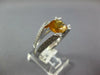 LARGE 4.38CT DIAMOND & AAA CITRINE 14KT WHITE GOLD OVAL FRIENDSHIP PROMISE RING
