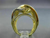 ESTATE EXTRA LARGE 1.62CT DIAMOND 14KT TWO TONE GOLD MULTI ROW CRISS CROSS RING