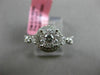 ESTATE .58CT ROUND DIAMOND 18KT WHITE GOLD DOUBLE HALO ENGAGEMENT PROMISE RING