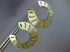 ESTATE LARGE .83CT DIAMOND 14KT YELLOW GOLD ETOILE CIRCULAR OPEN FLAME EARRINGS