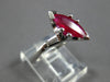 1.10CT DIAMOND & AAA RUBY 14K WHITE GOLD MARQUISE & ROUND ENGAGEMENT RING #27857