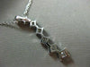 ESTATE .95CT PRINCESS CUT DIAMOND 14KT WHITE GOLD 7 STONE JOURNEY PENDANT #18529