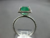 2.51CT DIAMOND & AAA EMERALD 14KT WHITE GOLD SQUARE HALO CLASSIC ENGAGEMENT RING