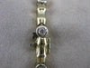 ESTATE .85CTW DIAMOND 14K WHITE YELLOW GOLD BAMBOO LINK BRACELET 4MM WIDE #10186