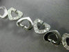 ANTIQUE 1.0CT DIAMOND 14KT WHITE GOLD 3D CLASSIC OPEN HEART LOVE BRACELET #17775