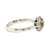 .92CT WHITE & FANCY YELLOW DIAMOND 18K 2 TONE GOLD FLOWER SQUARE ENGAGEMENT RING