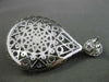 ESTATE EXTRA LARGE .36CT DIAMOND 14KT WHITE & BLACK GOLD WOVEN HANGING EARRINGS