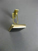 ESTATE LARGE AAA ONYX 14KT YELLOW GOLD 3D RECTANGULAR CUFFLINKS SHIRT STUD SET