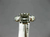 ESTATE 24CT DIAMOND 18KT WHITE GOLD HEART ROUND SEMI MOUNT ENGAGEMENT RING #1671