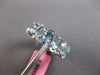 7.79CT AAA AQUAMARINE 14KT WHITE GOLD 3D CLASSIC OVAL ETERNITY ANNIVERSARY RING