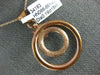 ESTATE LARGE .19CT DIAMOND 18KT ROSE GOLD FLOWER CIRCLE OF LIFE FLOATING PENDANT
