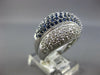 EXTRA LARGE 2.01CT DIAMOND & AAA SAPPHIRE 14KT WHITE GOLD PAVE ANNIVERSARY RING