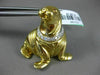 ESTATE EXTRA LARGE .42CT DIAMOND & AAA RUBY 18K YELLOW GOLD SEAL LION BROOCH PIN