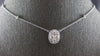 .67CT DIAMOND 14KT WHITE GOLD CLUSTER INVISIBLE OVAL HALO BY THE YARD NECKLACE